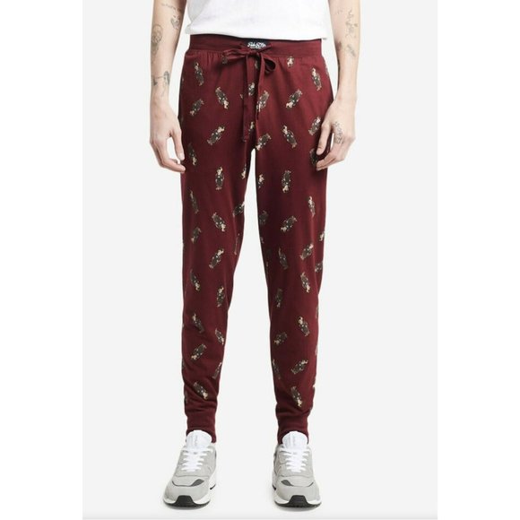 Polo Ralph Lauren Other - Polo Ralph Lauren Mens Ribbed All Over Print Bear Print Joggers